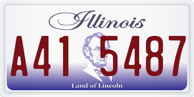 IL license plate A415487