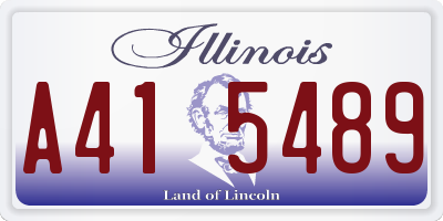IL license plate A415489