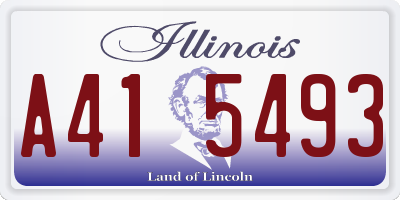 IL license plate A415493