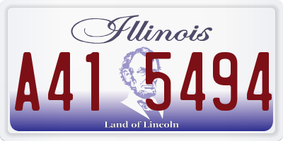 IL license plate A415494