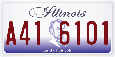 IL license plate A416101