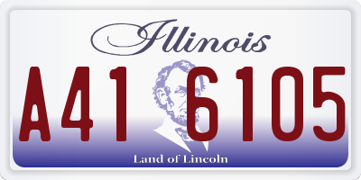 IL license plate A416105