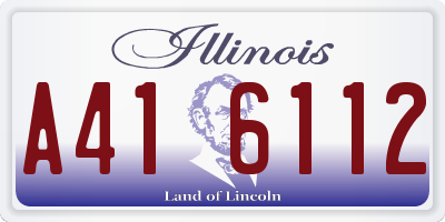 IL license plate A416112