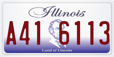 IL license plate A416113