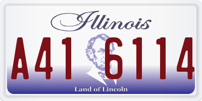 IL license plate A416114