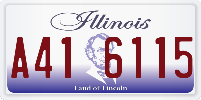 IL license plate A416115