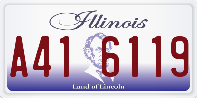IL license plate A416119