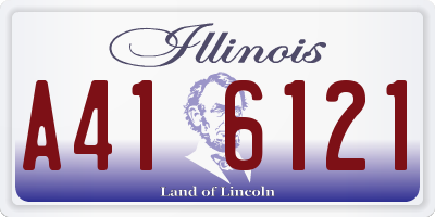 IL license plate A416121