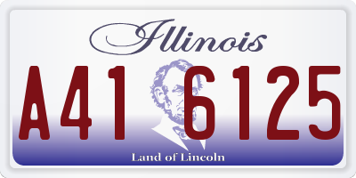 IL license plate A416125