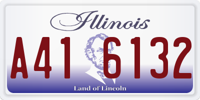 IL license plate A416132