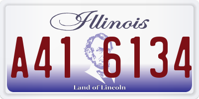 IL license plate A416134