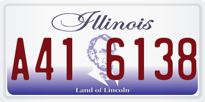 IL license plate A416138