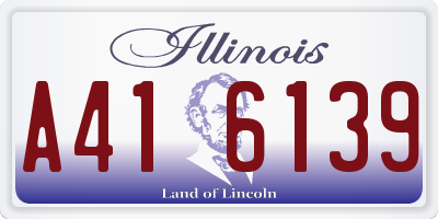 IL license plate A416139