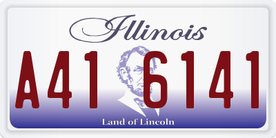 IL license plate A416141
