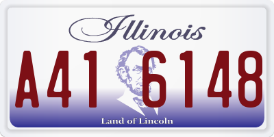 IL license plate A416148