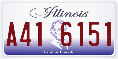 IL license plate A416151