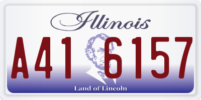 IL license plate A416157