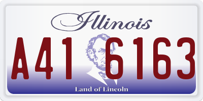 IL license plate A416163