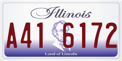 IL license plate A416172