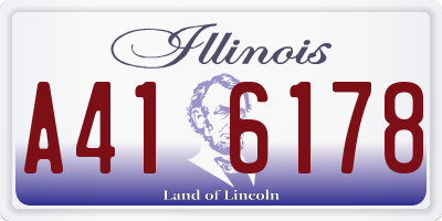 IL license plate A416178