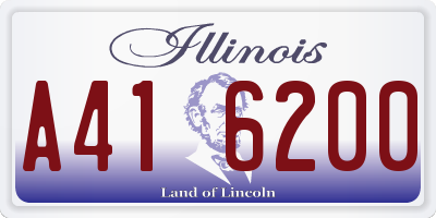 IL license plate A416200