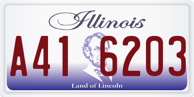IL license plate A416203