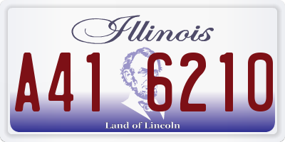 IL license plate A416210