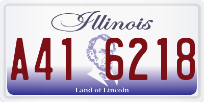 IL license plate A416218