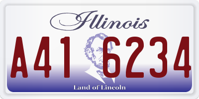 IL license plate A416234