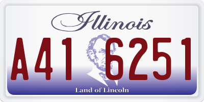 IL license plate A416251