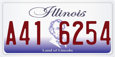 IL license plate A416254