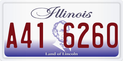IL license plate A416260