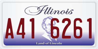 IL license plate A416261