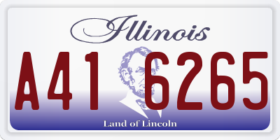 IL license plate A416265