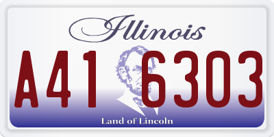 IL license plate A416303