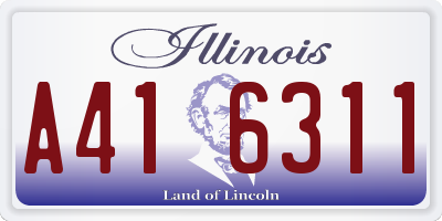 IL license plate A416311