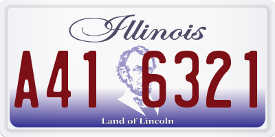 IL license plate A416321