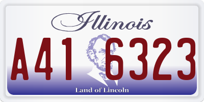 IL license plate A416323