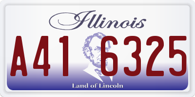 IL license plate A416325