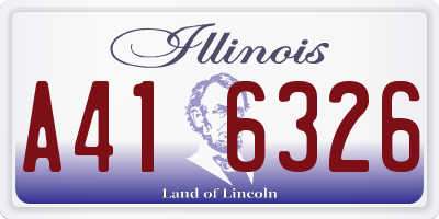 IL license plate A416326