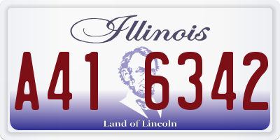 IL license plate A416342