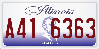 IL license plate A416363