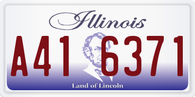 IL license plate A416371