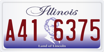 IL license plate A416375
