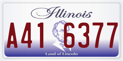IL license plate A416377