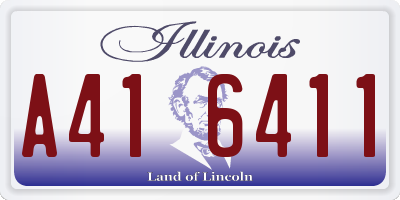 IL license plate A416411