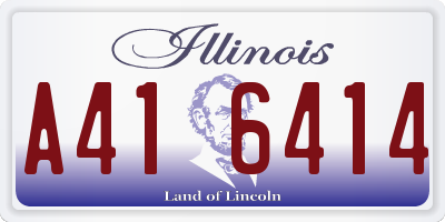 IL license plate A416414