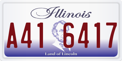 IL license plate A416417