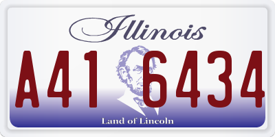 IL license plate A416434