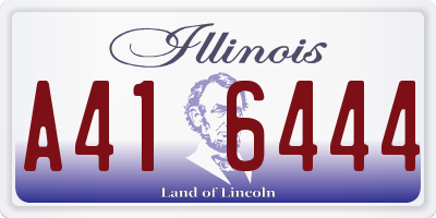 IL license plate A416444